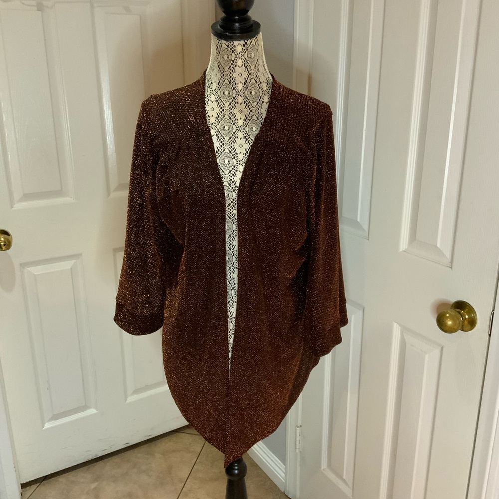 Veronicam. Gold sparkle cardigan size XS